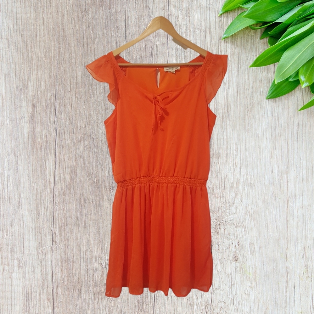Olive + Oak Fun Chiffon Mini Dress size Large